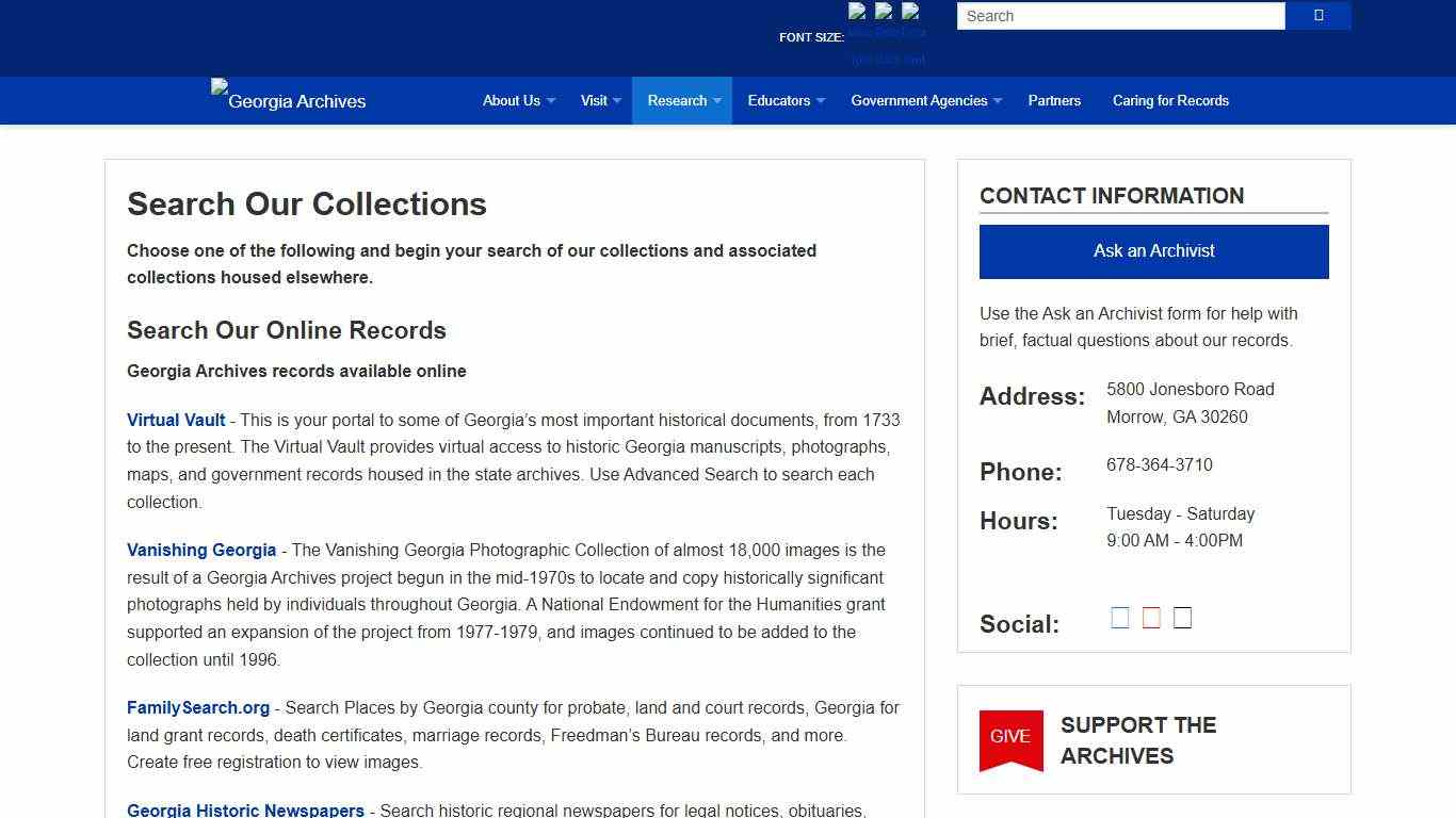 Research | Georgia Archives